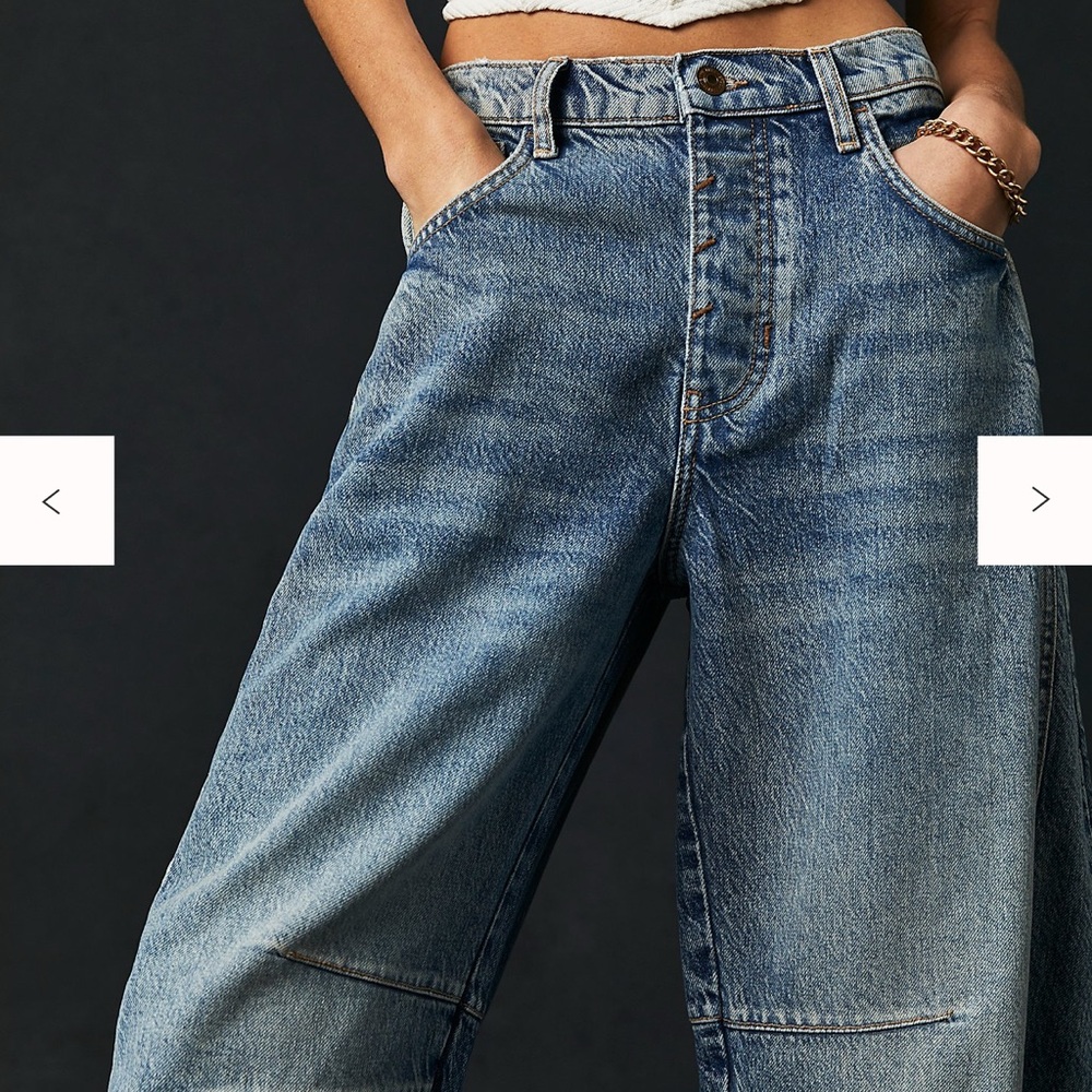 We The Free Blue Flare Wide Leg Jeans